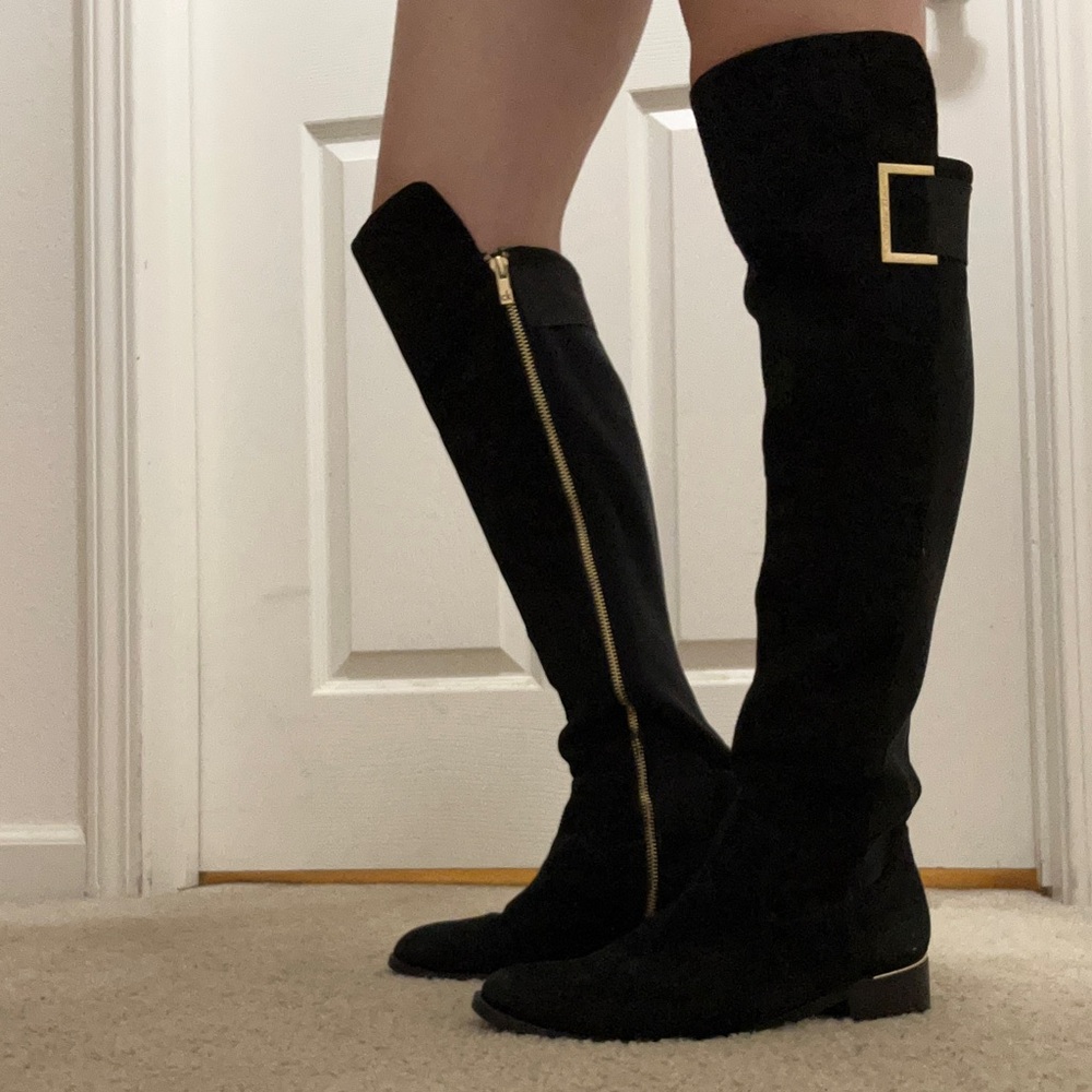 Calvin Klein Priya Over-the-Knee Suede Boots Size 8